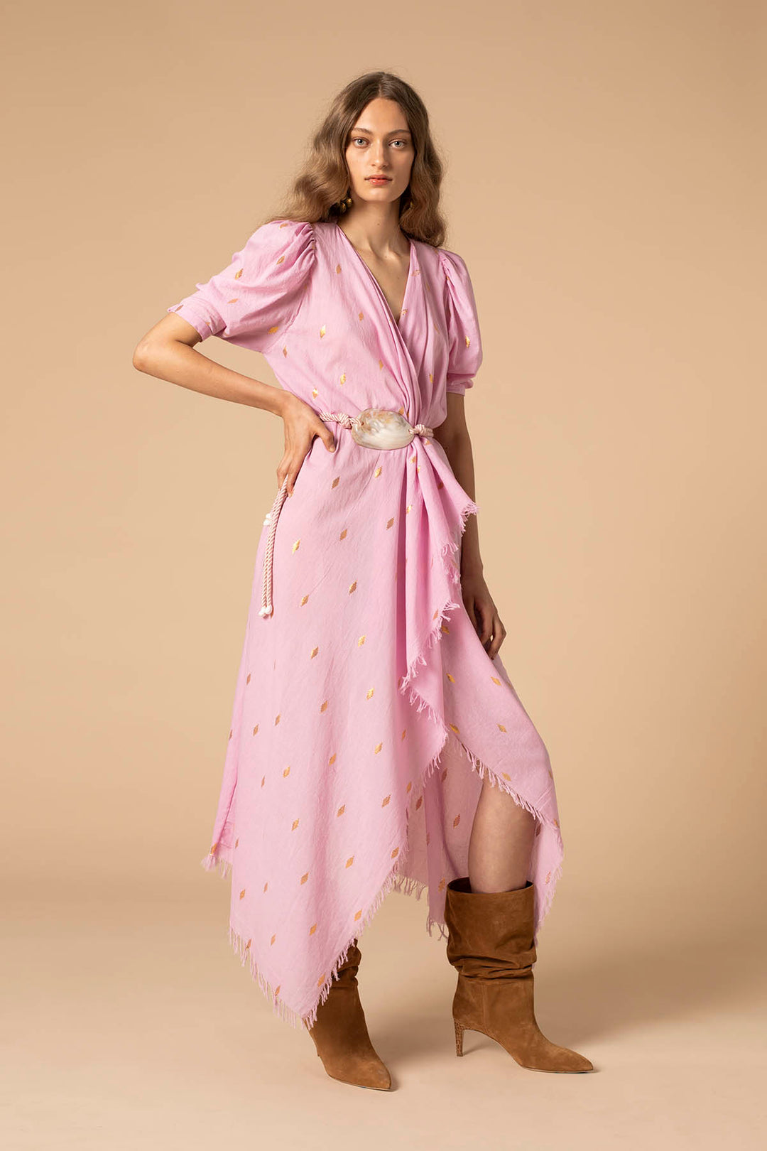 Persephone Pink Jamdani Dress