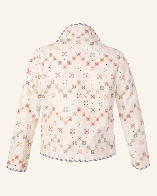 Oyster Shell Embroidered Jacket