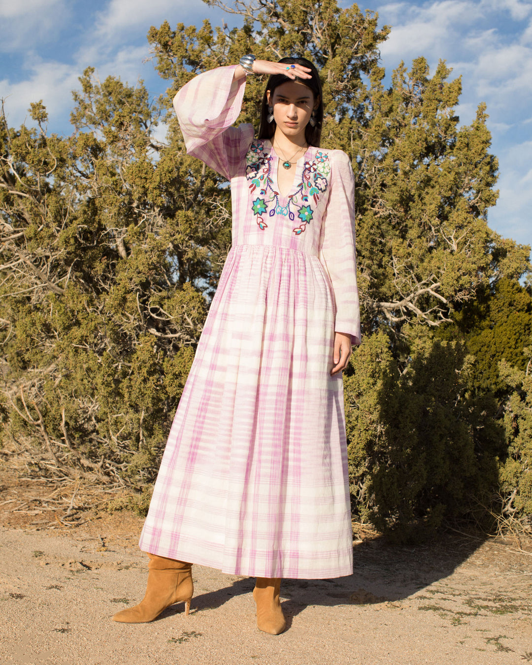 Cotton Maxi Dress Boho Clothing Women Goddess Dress Prairie Tiered