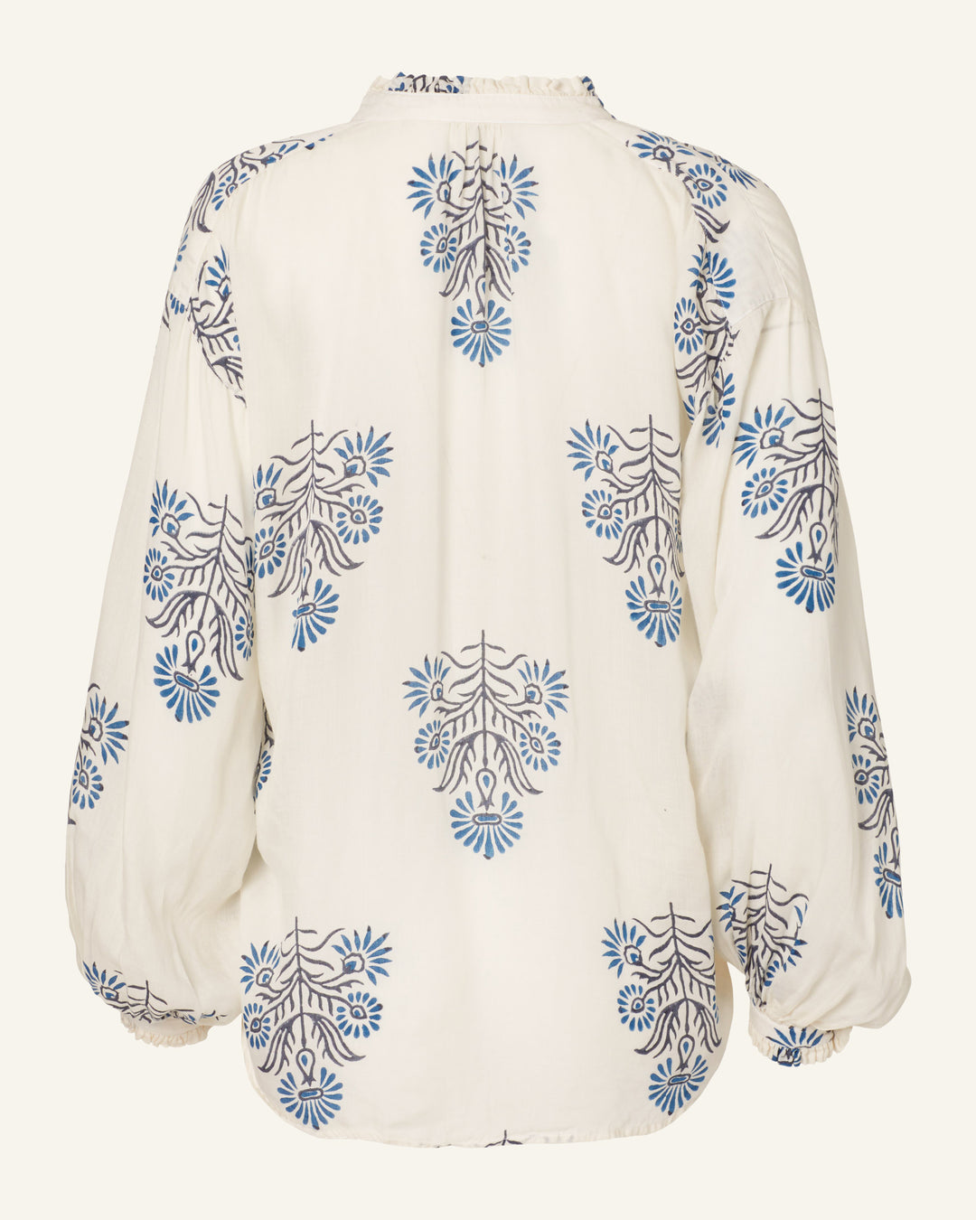 Poet Black and Blue Blouse