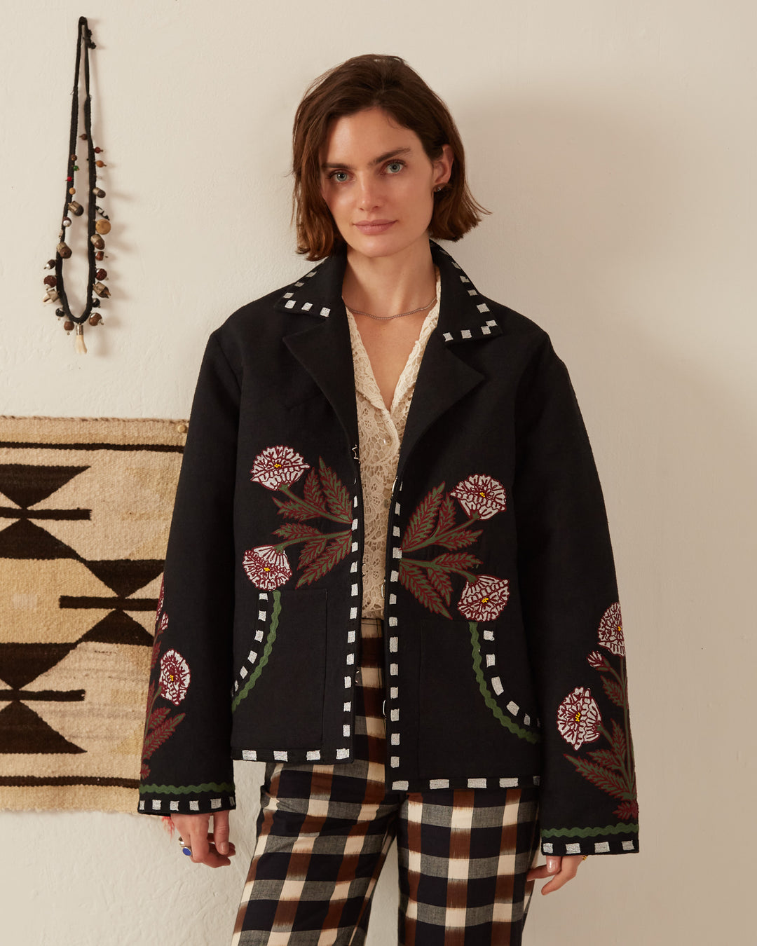 Western Black Bloom Jacket