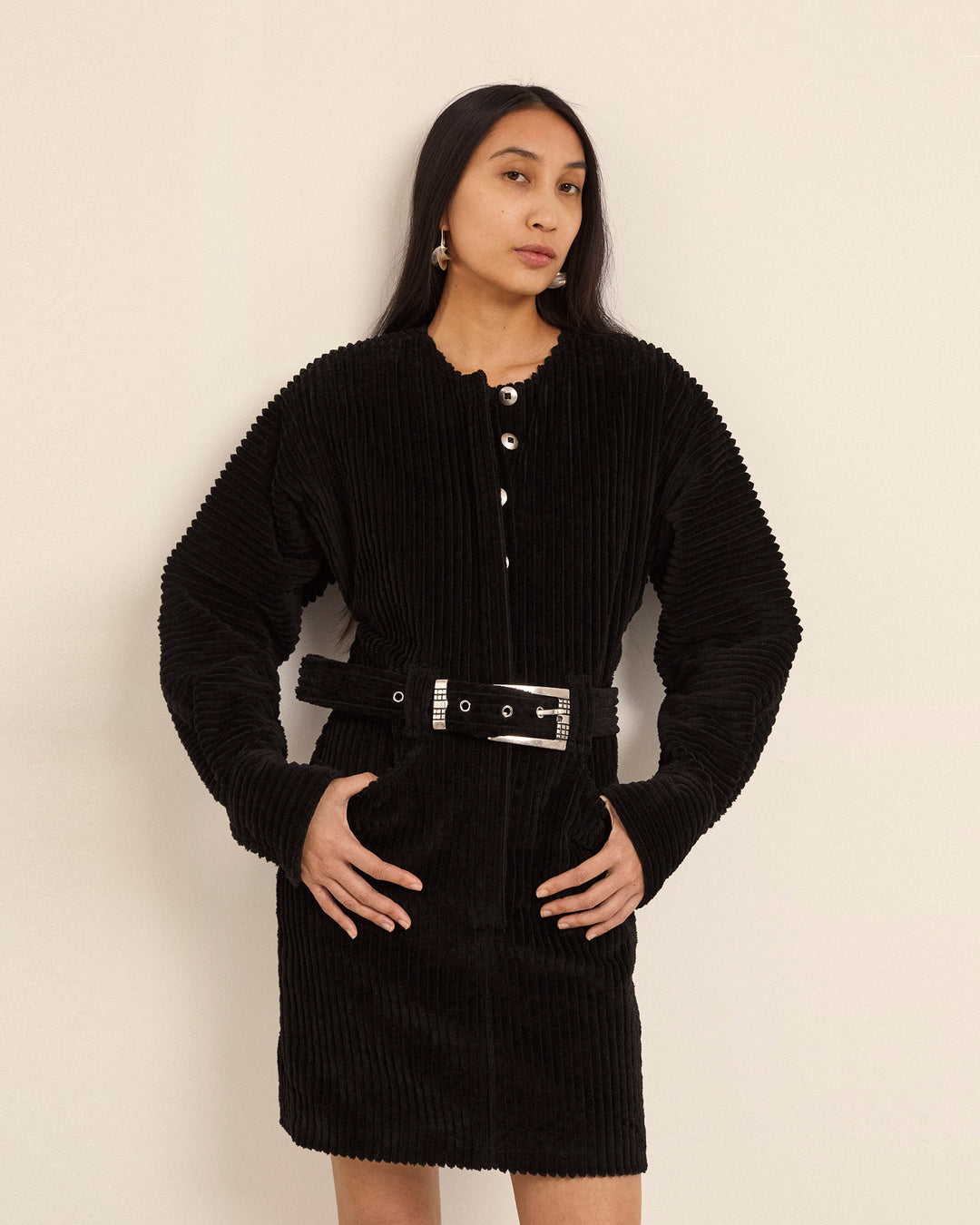 Laurent Licorice Corduroy Dress Laurent Licorice Corduroy Dress
