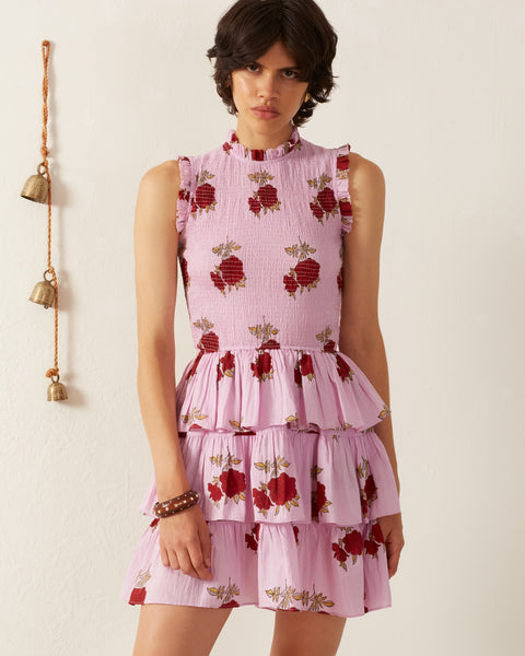 【くま☆.。.:*・】Little rose dress Cabana Ruby Rosette Short Dress