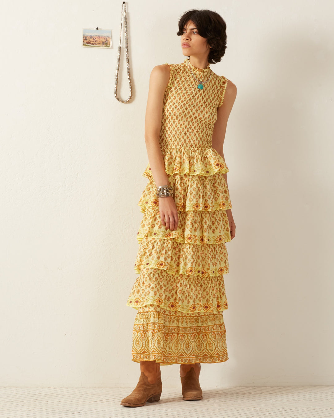 Cabana Saffron Bhutti Dress Saffron / L Cabana Saffron Bhutti Dress Saffron / L
