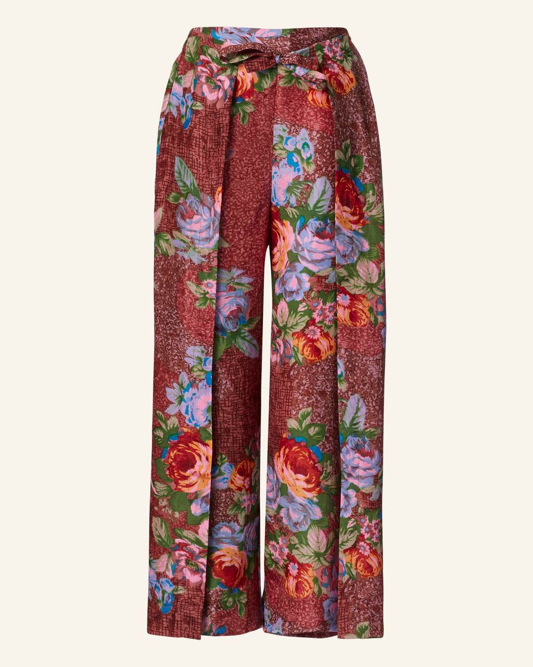 Bonnie Wine and Rose Silk Pant