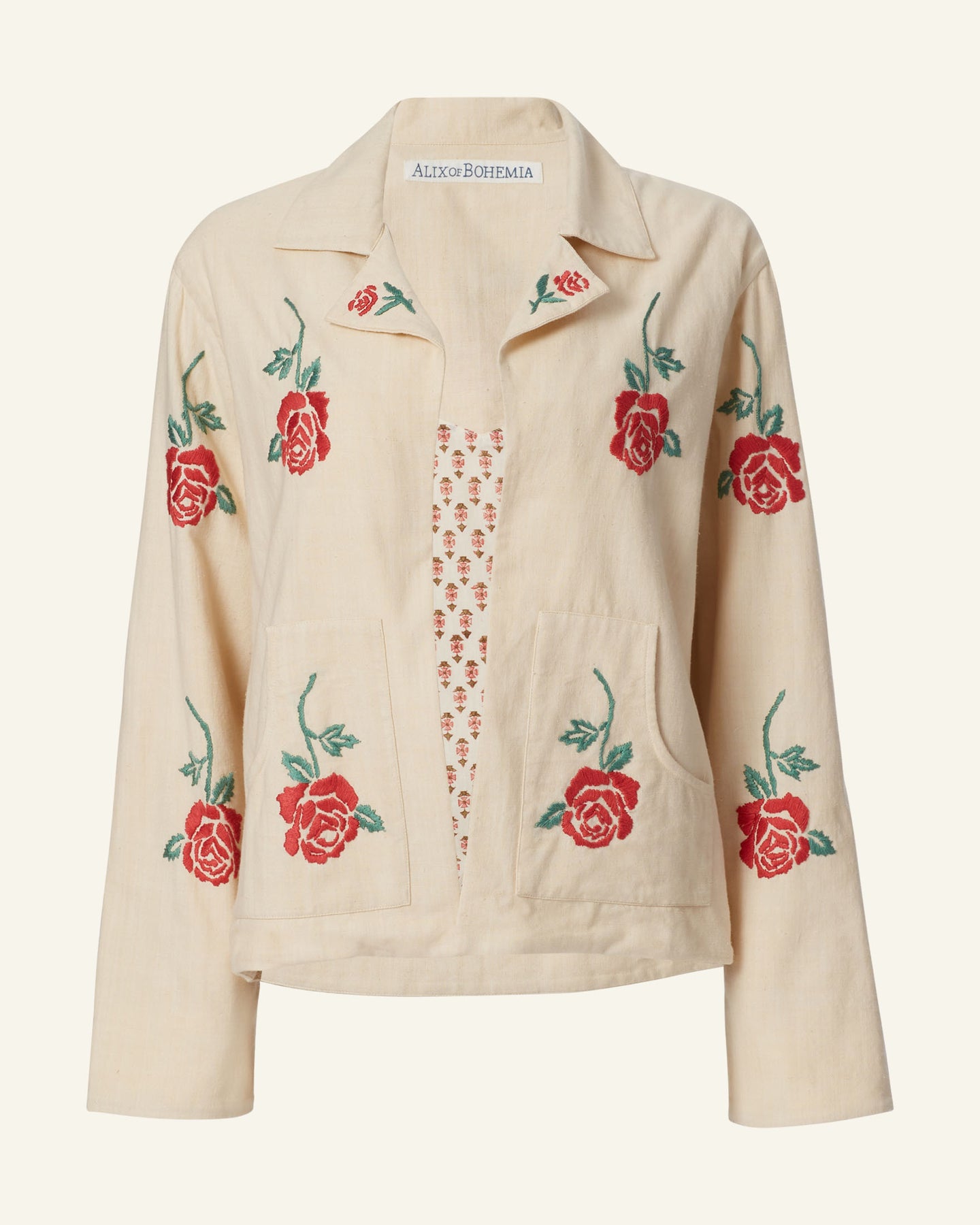 Jacket With Roses Western Blush Rose Jacket