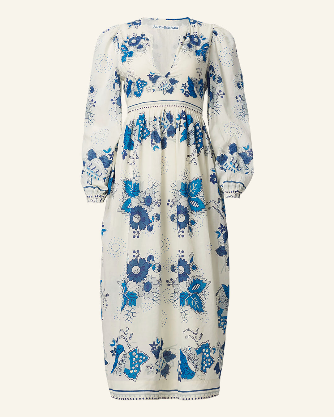 Winifred Blue China Panel Dress Winifred Blue China Panel Dress