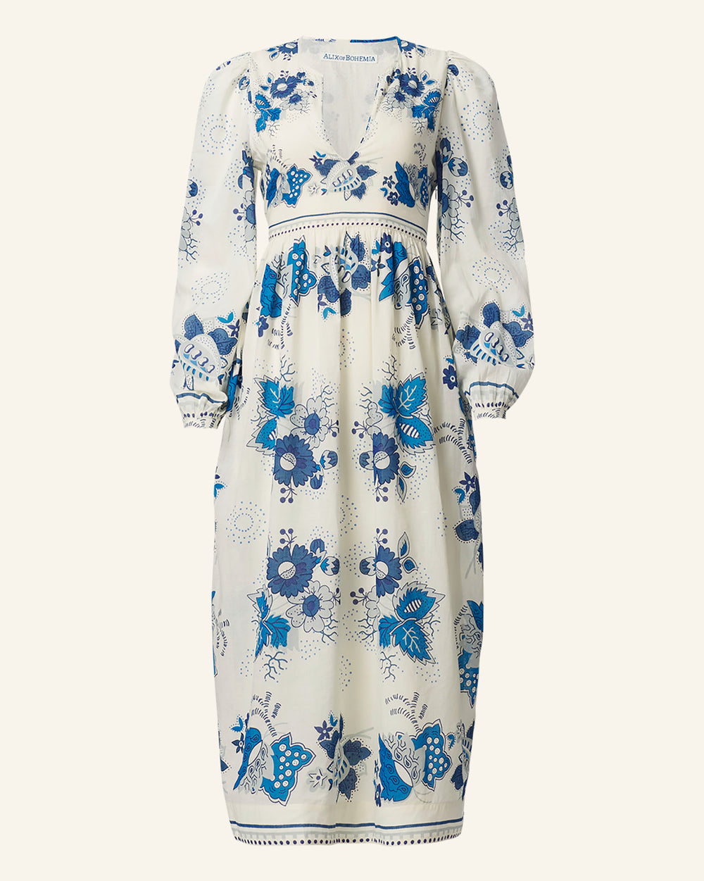 Winifred Blue China Panel Dress