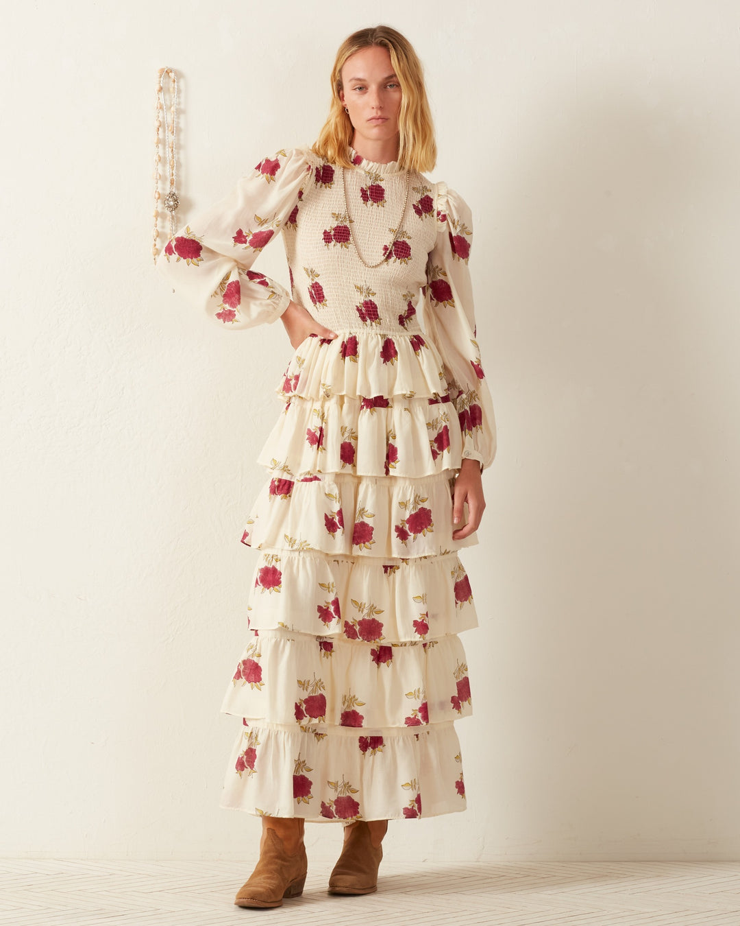 Shelby Cerise Rosette Dress Cerise / M