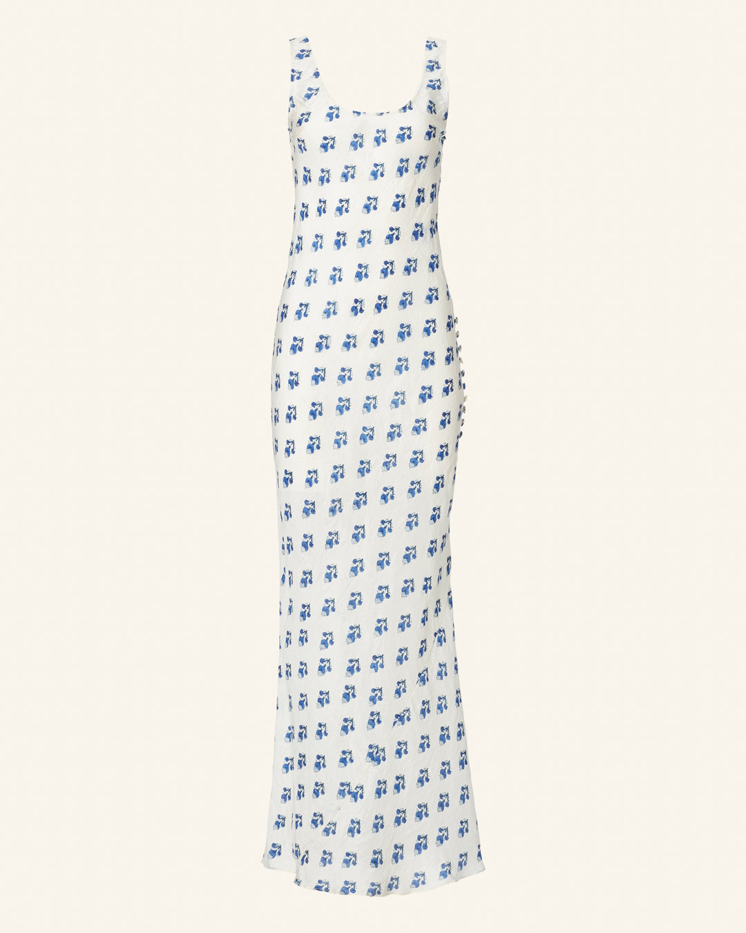 Adele Indigo Bhutti Silk Dress