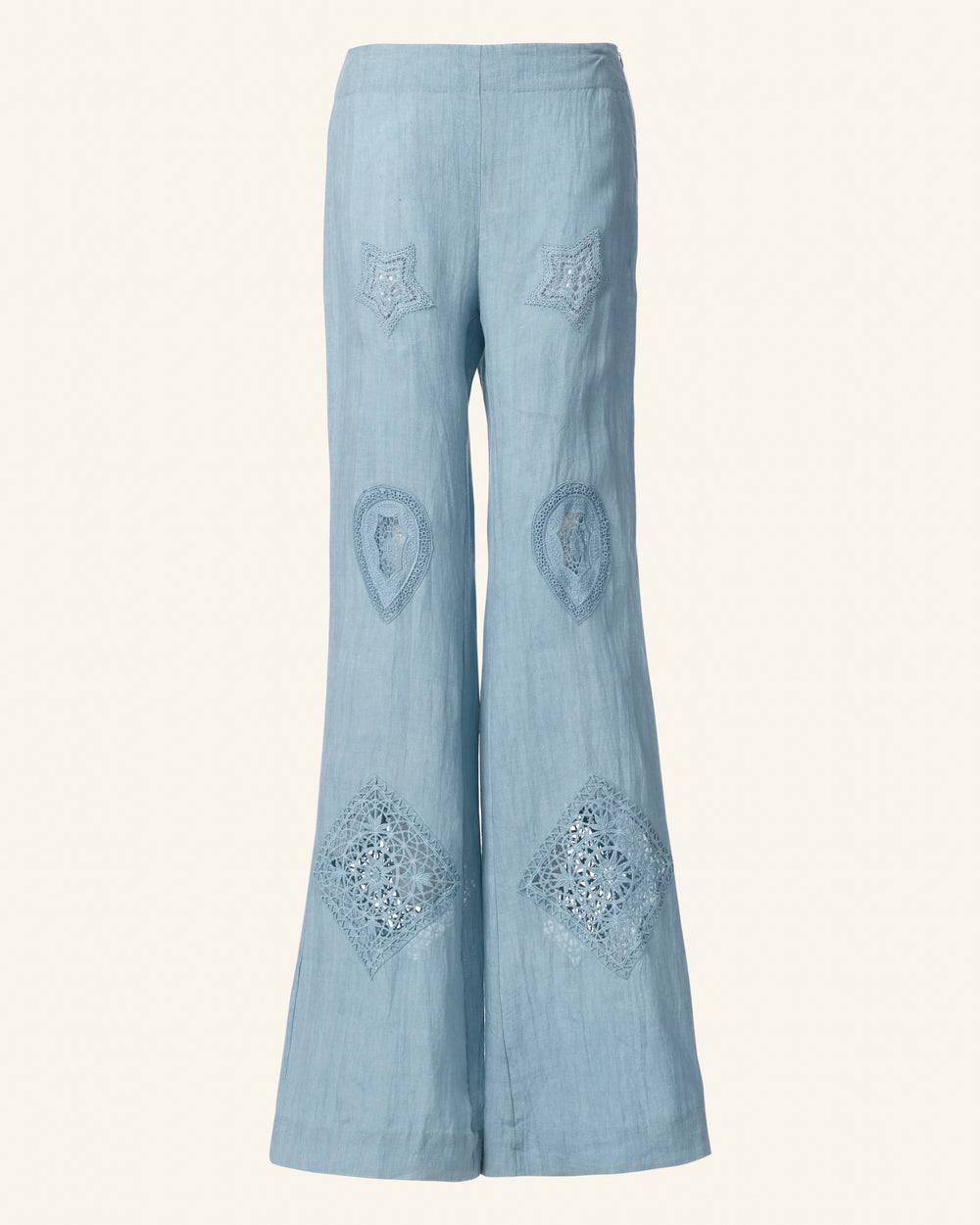 Charlie Aqua Eyelet Pant