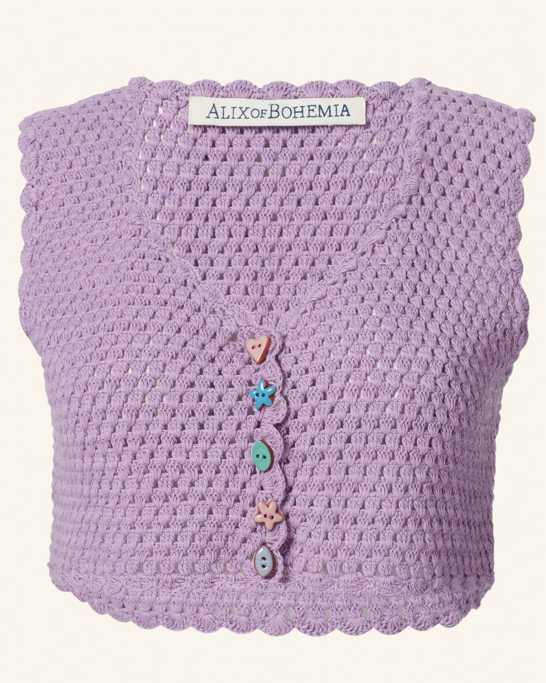 Ludi Lavender Crochet Top