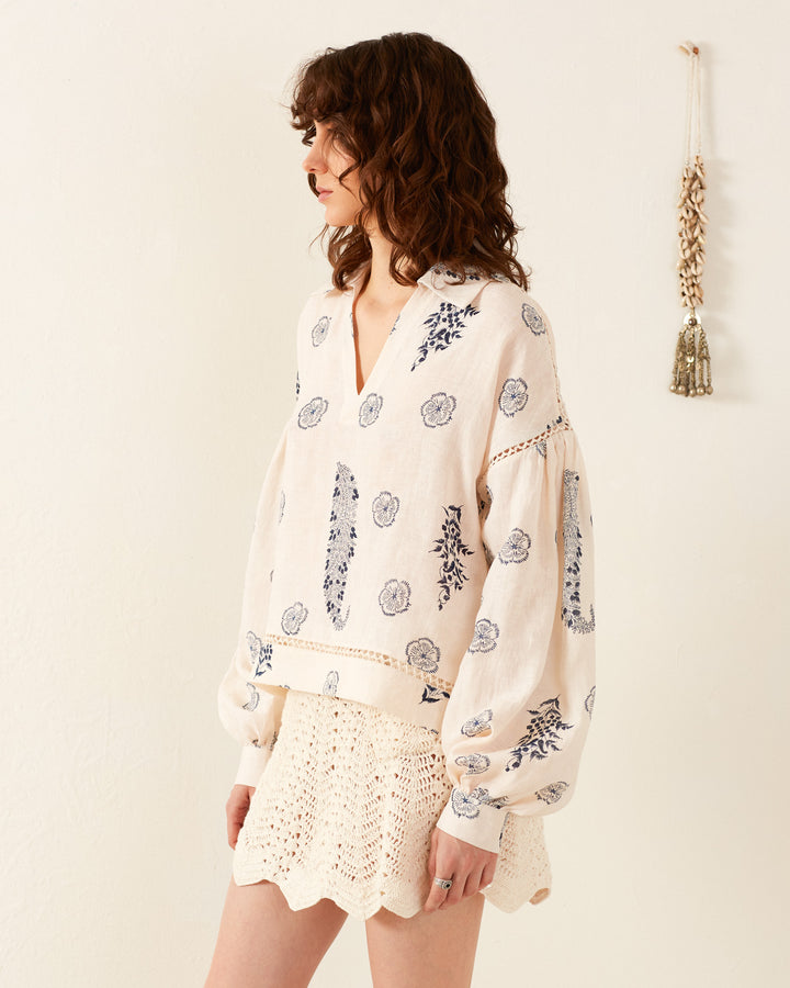 Dylan Porcelain Linen Top