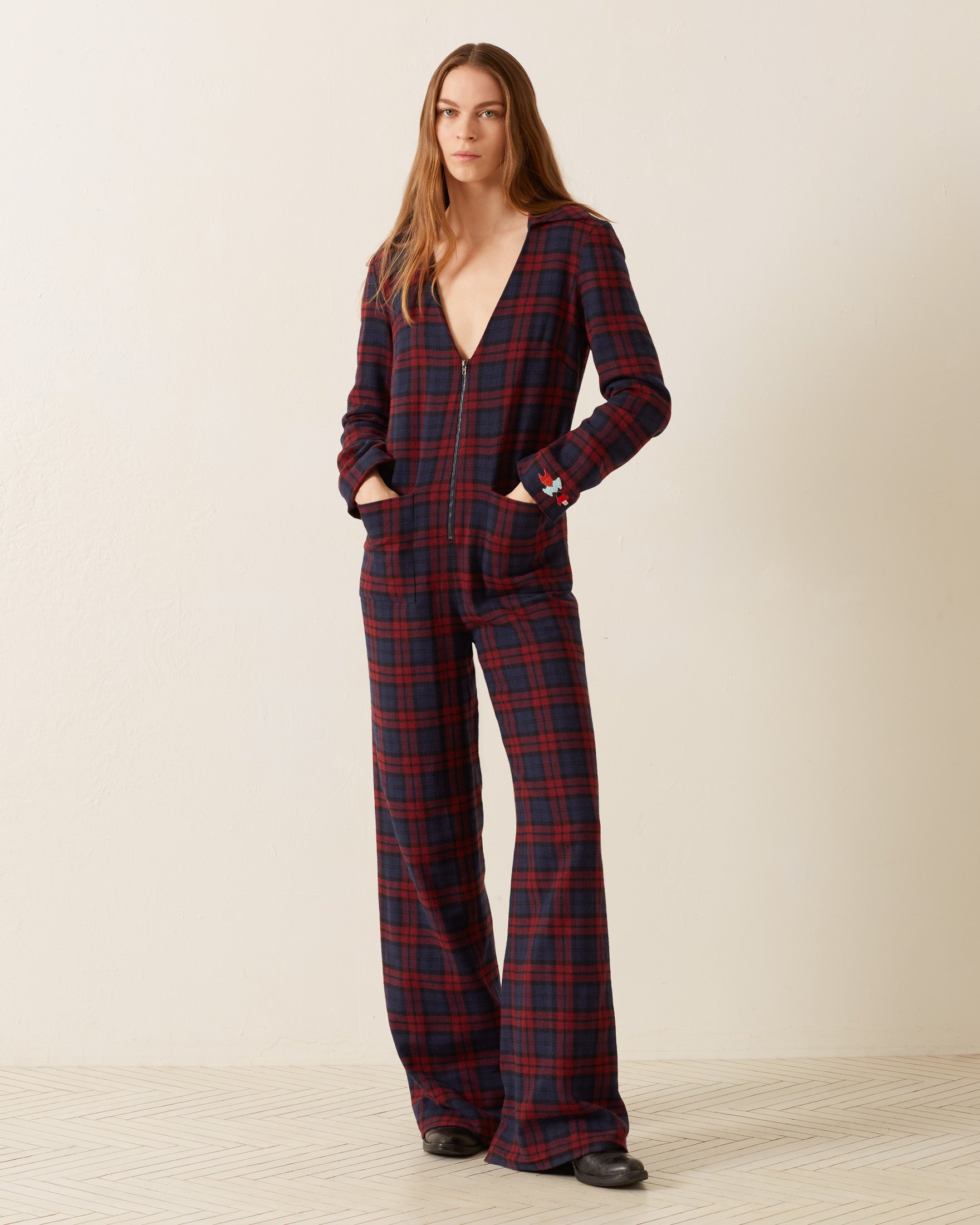 Louisa Berry Plaid Jumpsuit