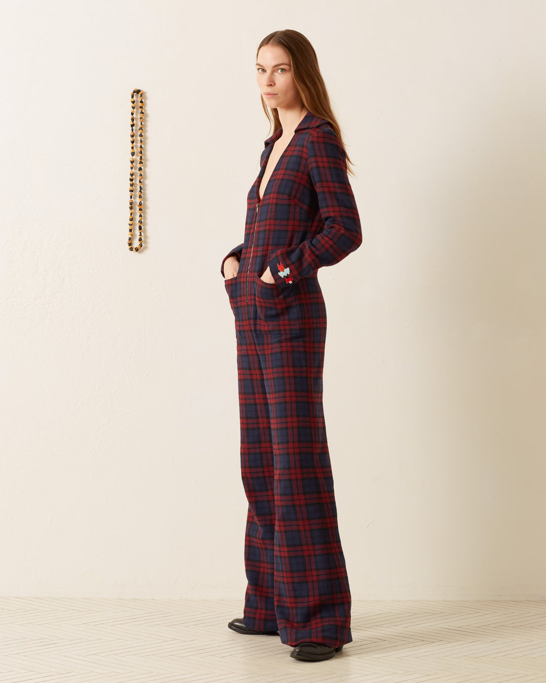 Louisa Berry Plaid Jumpsuit