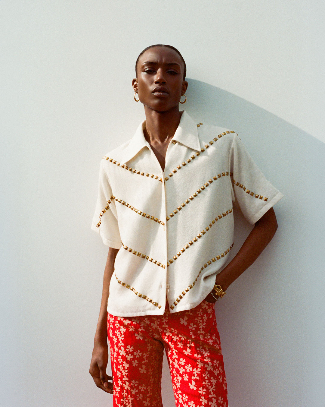 Stevie Whitegold Studded Shirt Stevie Whitegold Studded Shirt