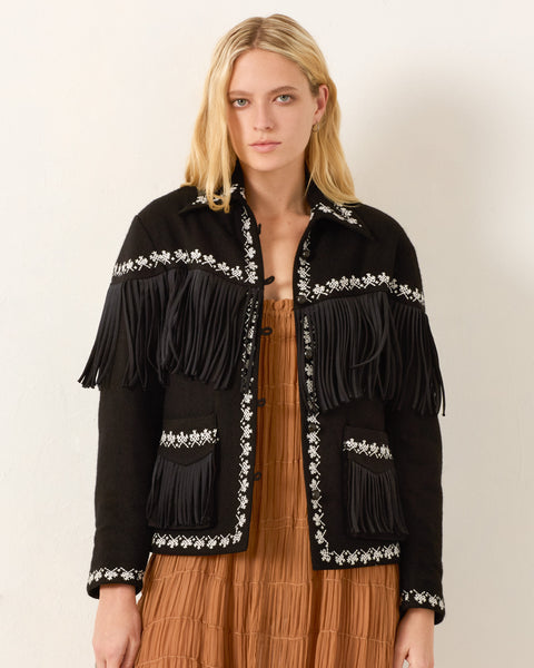 Jude Raven Fringe Jacket