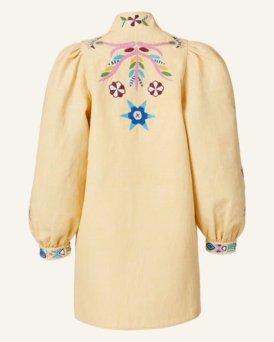 Emmylou Butter Embroidered Coat