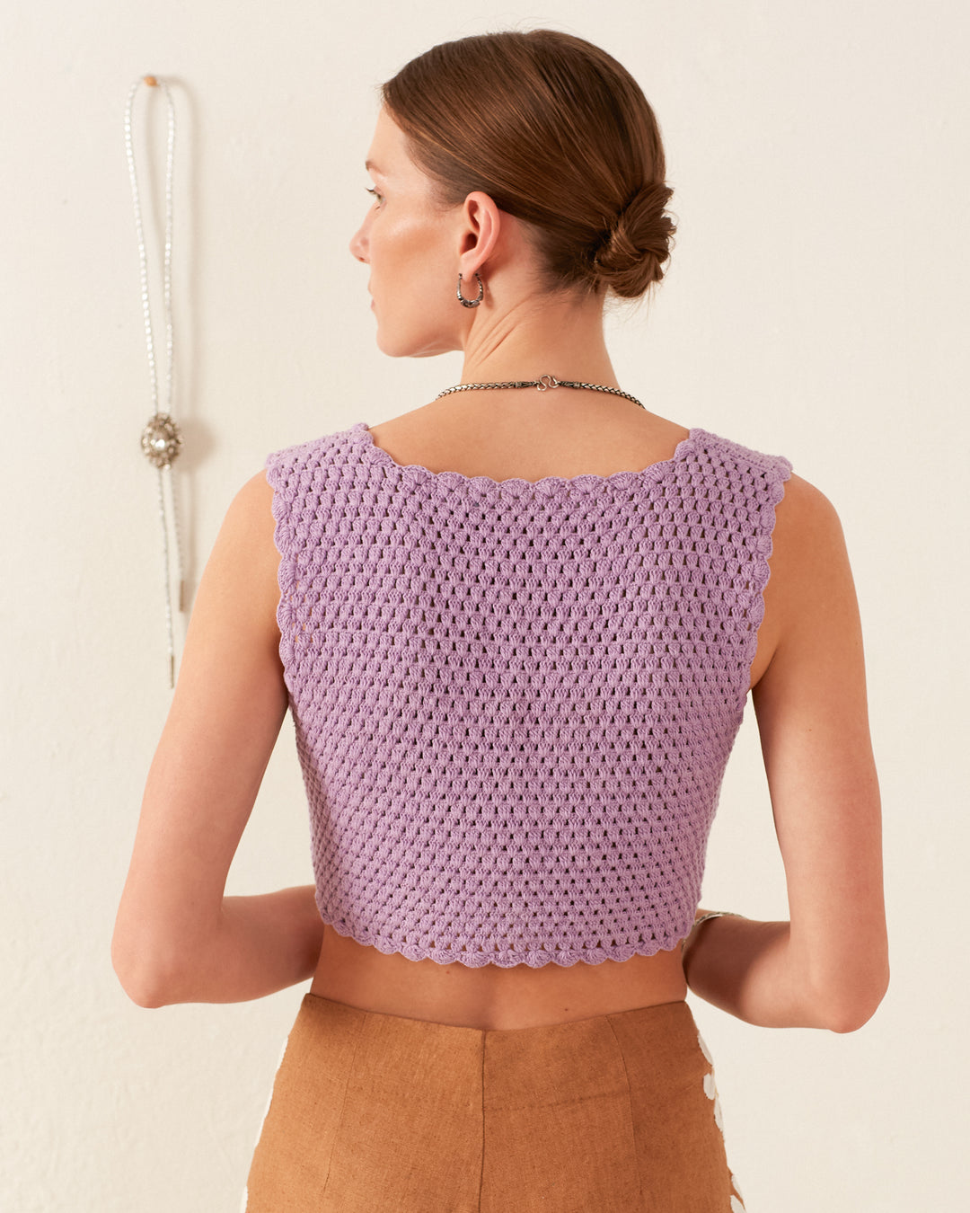 Ludi Lavender Crochet Top