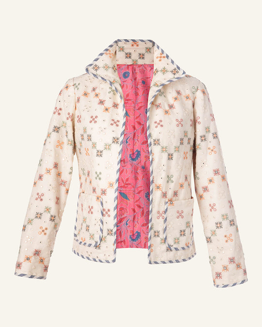 Oyster Shell Embroidered Jacket