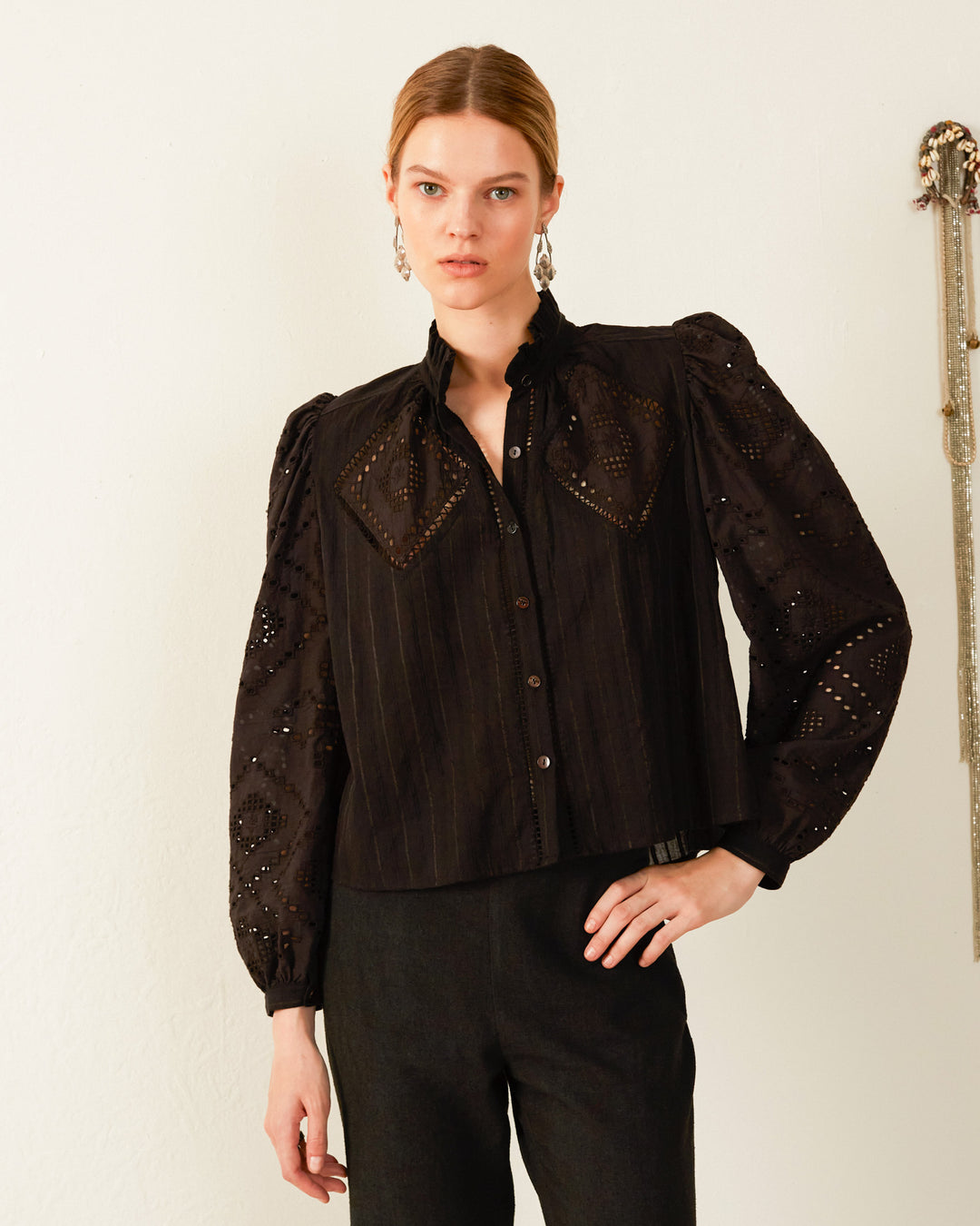 Annabel Ebony Eyelet Shirt Annabel Ebony Eyelet Shirt