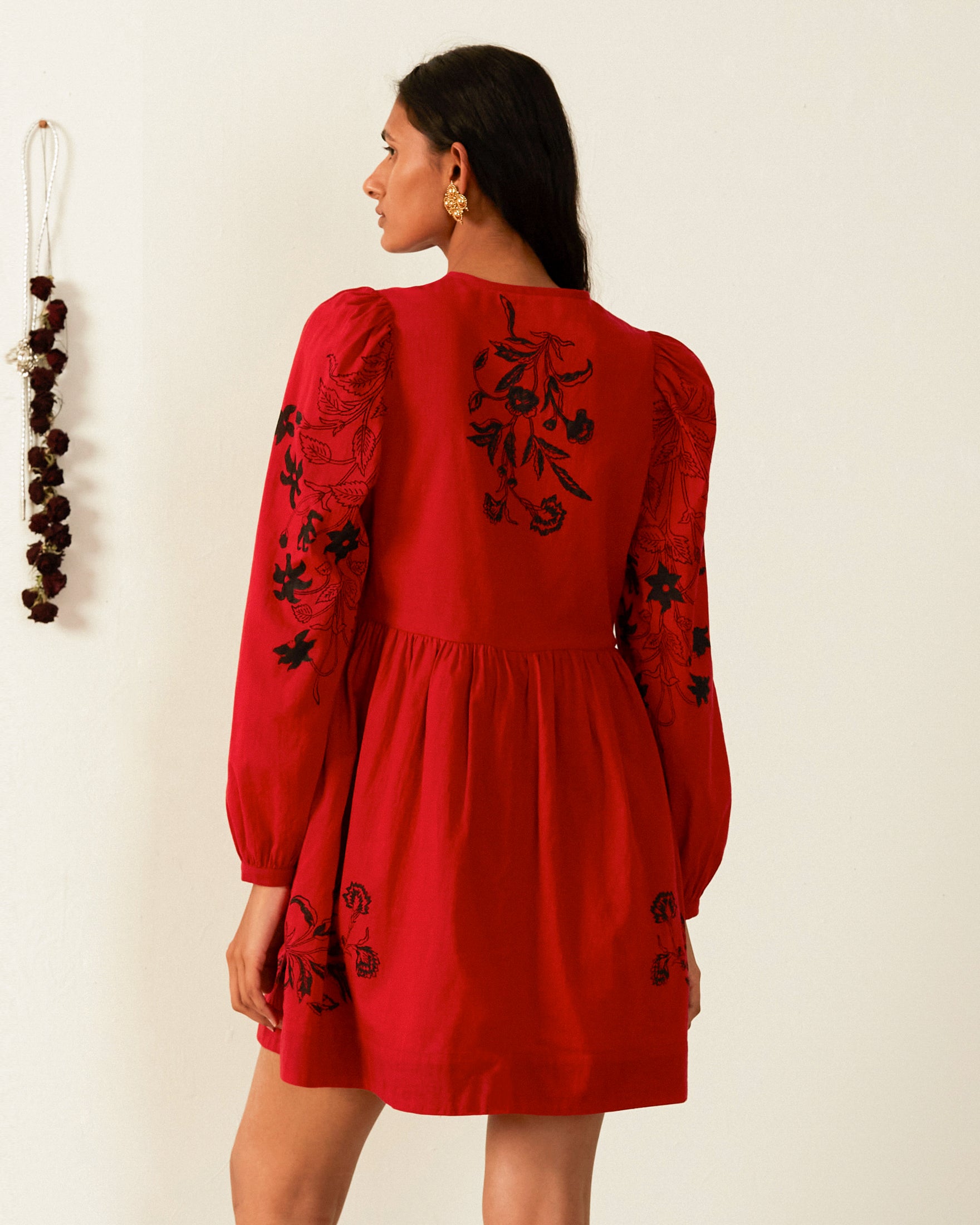 Mia gauze embroidered sales mini dress