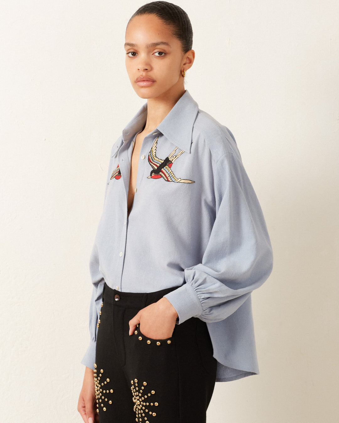 Emery Bluejay Swallow Shirt