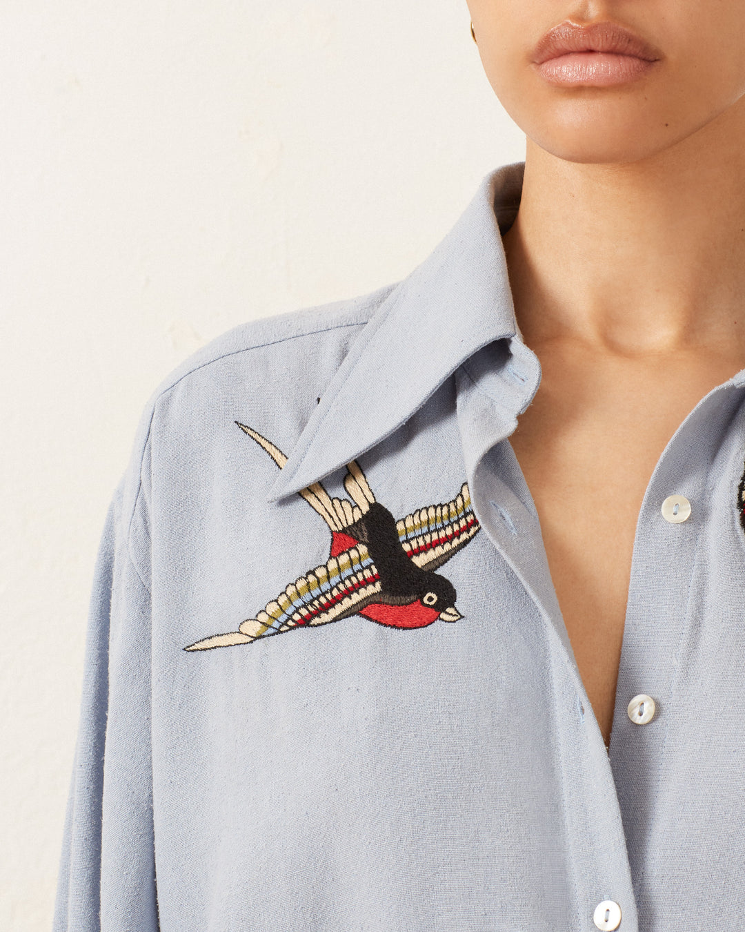 Emery Bluejay Swallow Shirt