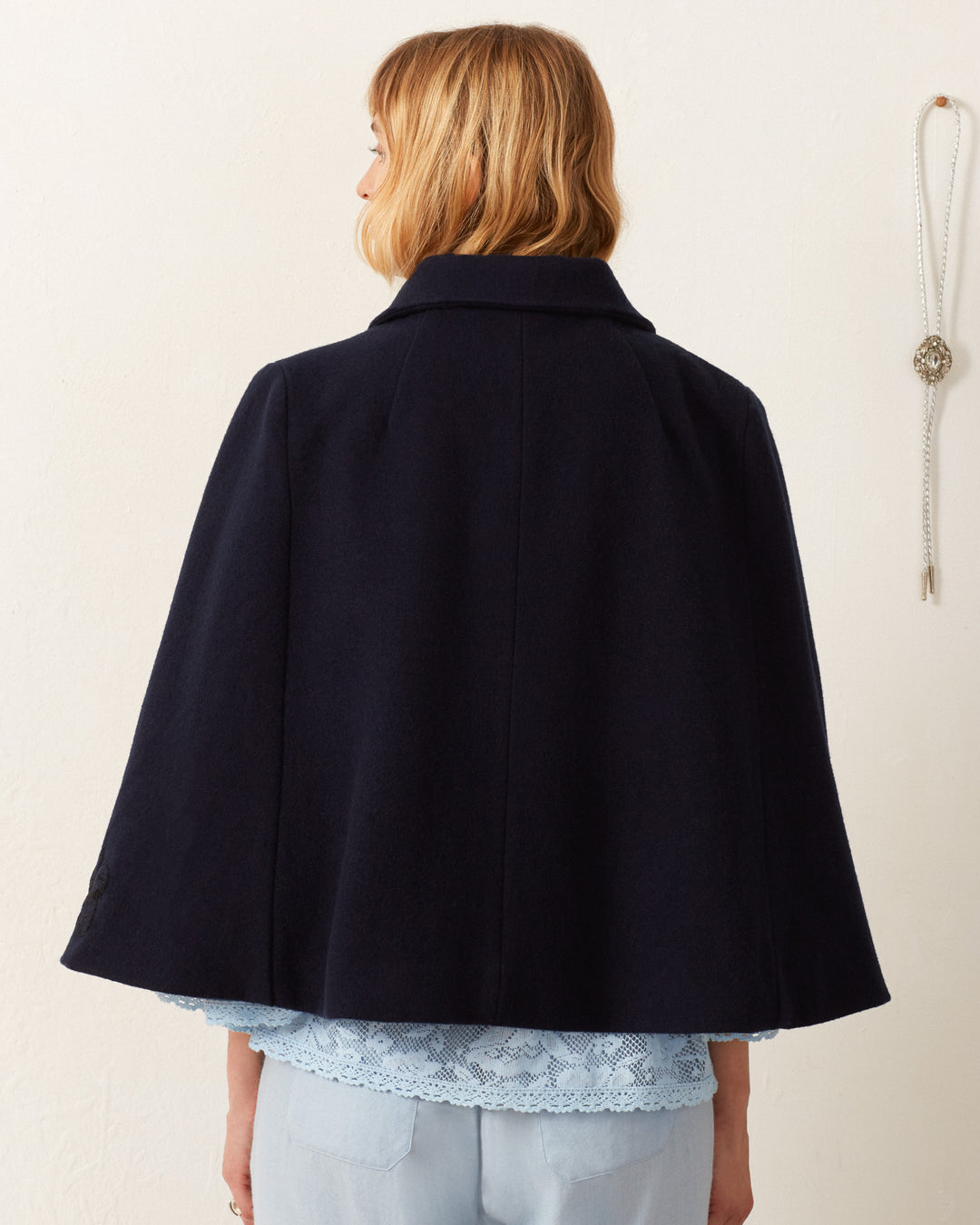 Cape Behind Kensington Midnight Wool Cape