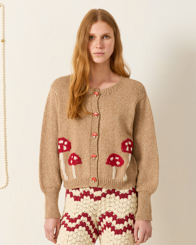 Sammi Mushroom Knit Cardigan