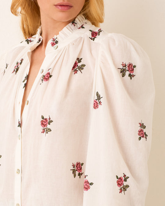 Annabel Pink Jasmine Shirt in Medium Pink