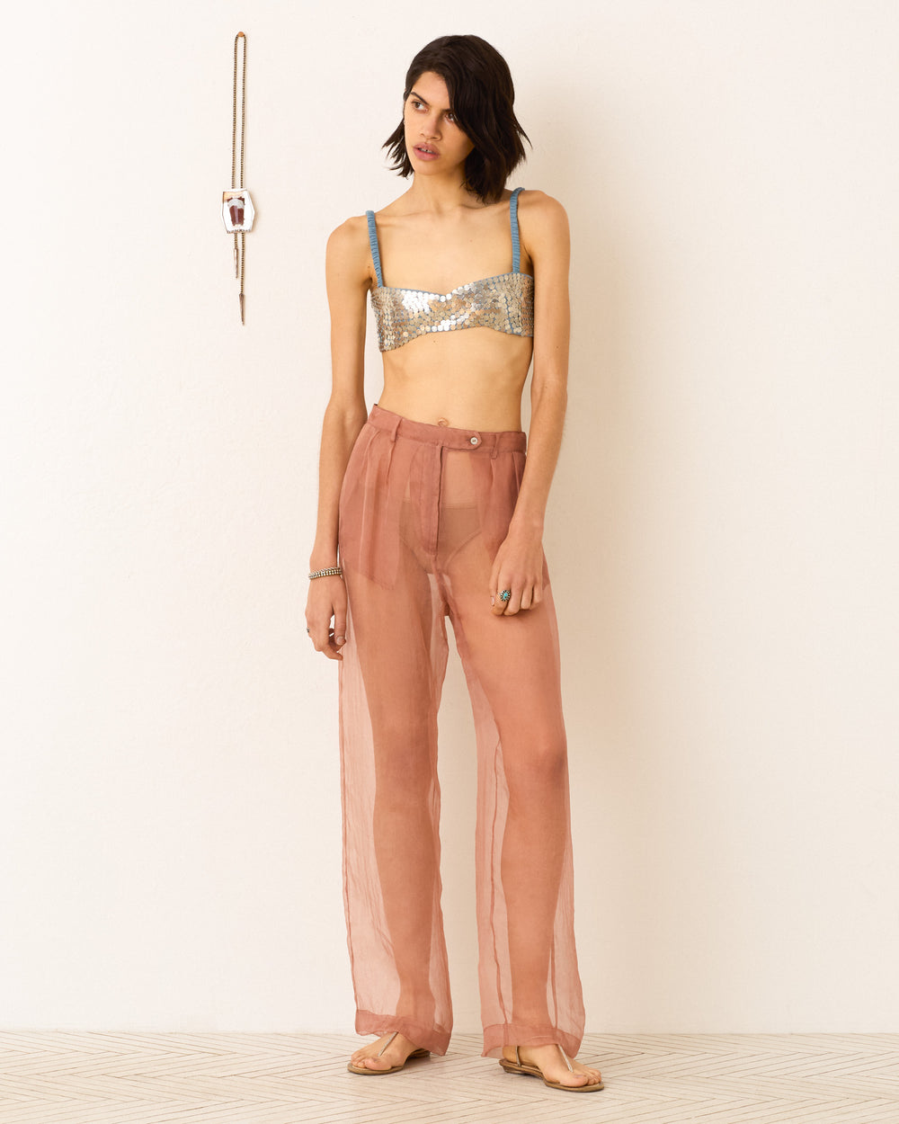 Diana Mocha Organza Pant