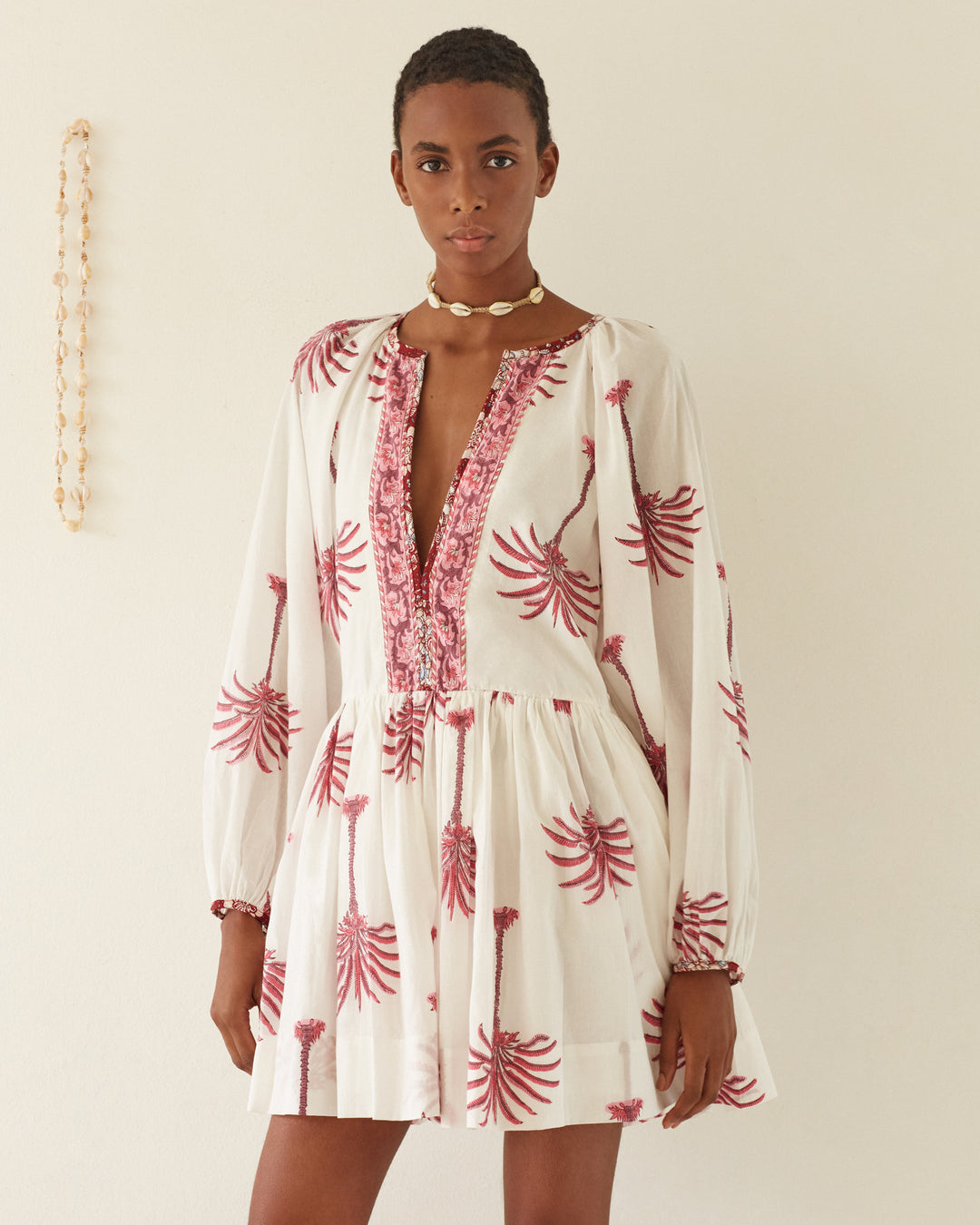Sula Pink Palm Dress Sula Pink Palm Dress