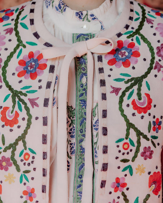 Fiorella Ivory Embroidered Jacket