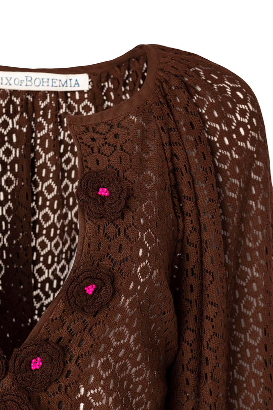 Marlowe Cocoa Lace Top