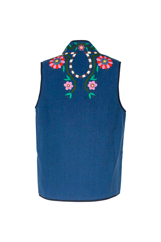 Inge Lapis Embroidered Vest